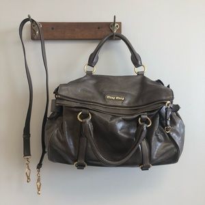Miu Miu Scamosciato Bow all-leather Satchel